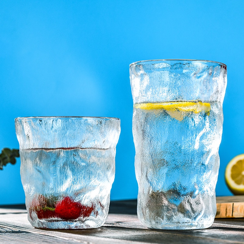 Ly thủy tinh băng tuyết chịu nhiệt, vân nhám dùng pha chế cocktail, r.u.ou phong cách Hàn Quốc