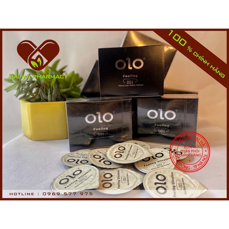 Bao cao su OLO Zero One 0.01mm SIÊU MỎNG  HƯƠNG VANI CÓ Hyaluronic Acid (HA) KÉO DÀI THỜI GIAN