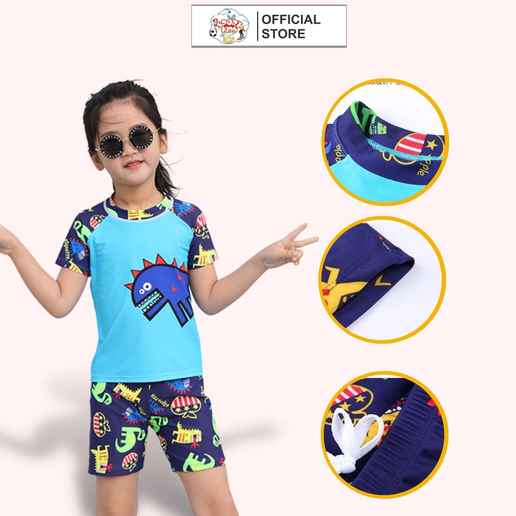 Đồ Bơi Liền Thân Sportkids Cho Bé Gái 5-10 tuổi họa tiết hoạt hình đáng yêu nhiều màu