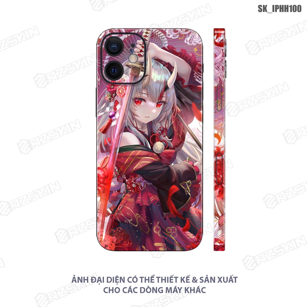 Miếng Dán Skin Hoạt Hình Cute 12 Mini - 12 Pro Max |SK_IPHH100| Film Cao Cấp Chông Xước, Dán Lưng Viền, Cắt Sẵn Khuôn