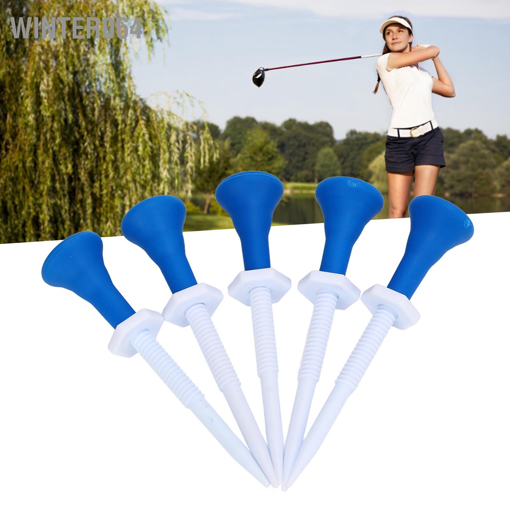 5 cái Golf Tees Chủ nhựa 85mm Chiều dài có thể điều chỉnh Hex Screw Nut Training Phụ kiện Winter064