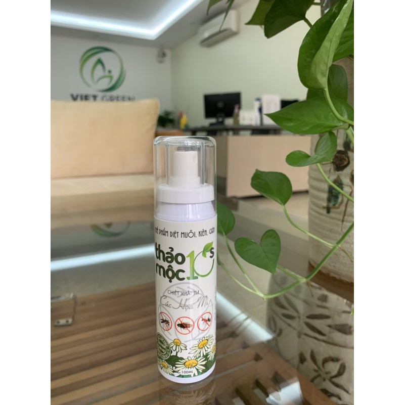 XỊT ĐUỔI KIẾN, GIÁN, MUỖI Thảo Mộc 10s 100ml ĐUỔI CÔN TRÙNG an toàn cho