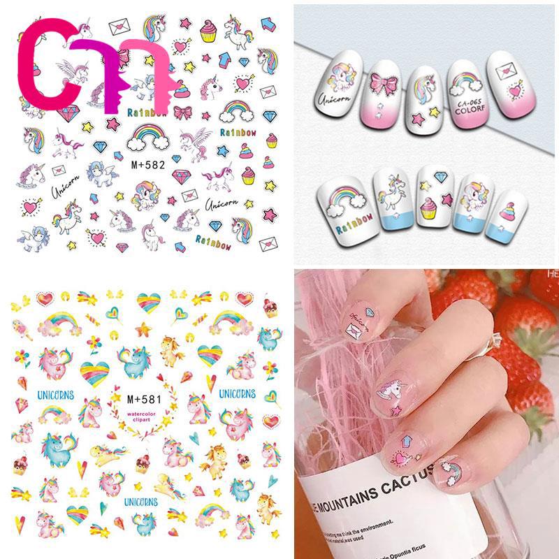 Decal hình kì lân dán móng nghệ thuật