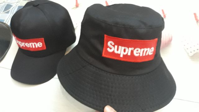 2 Mũ supreme hàng hot: 1 bucket+ 1 lưỡi trai