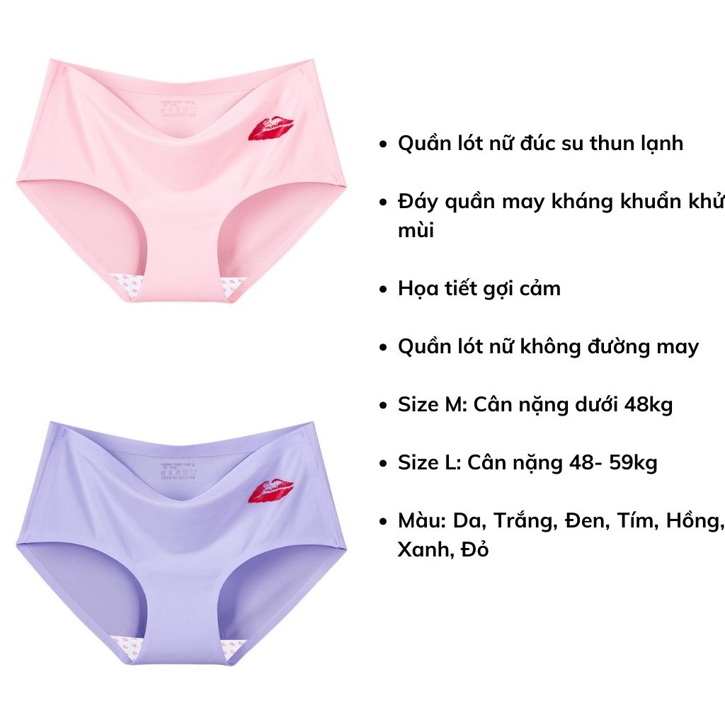 Quần lót nữ thun lạnh đúc su cao cấp không đường may, Quần chíp nữ kháng kháng tôn dáng gợi cảm quyến rũ LANIXA Q11