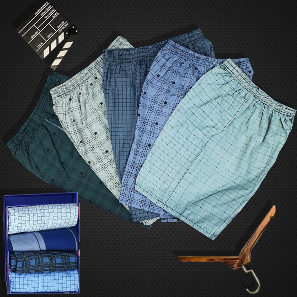 Quần đùi nam mặc nhà loại caro nhỏ vải dù cao cấp loại đẹp có lo go thêu T41 | BigBuy360 - bigbuy360.vn