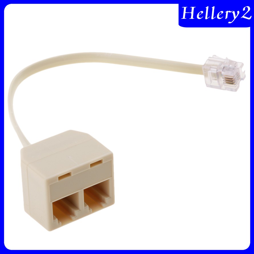 Bộ Chia Rj11 1 Male Sang 2 Female 6p4c Beige