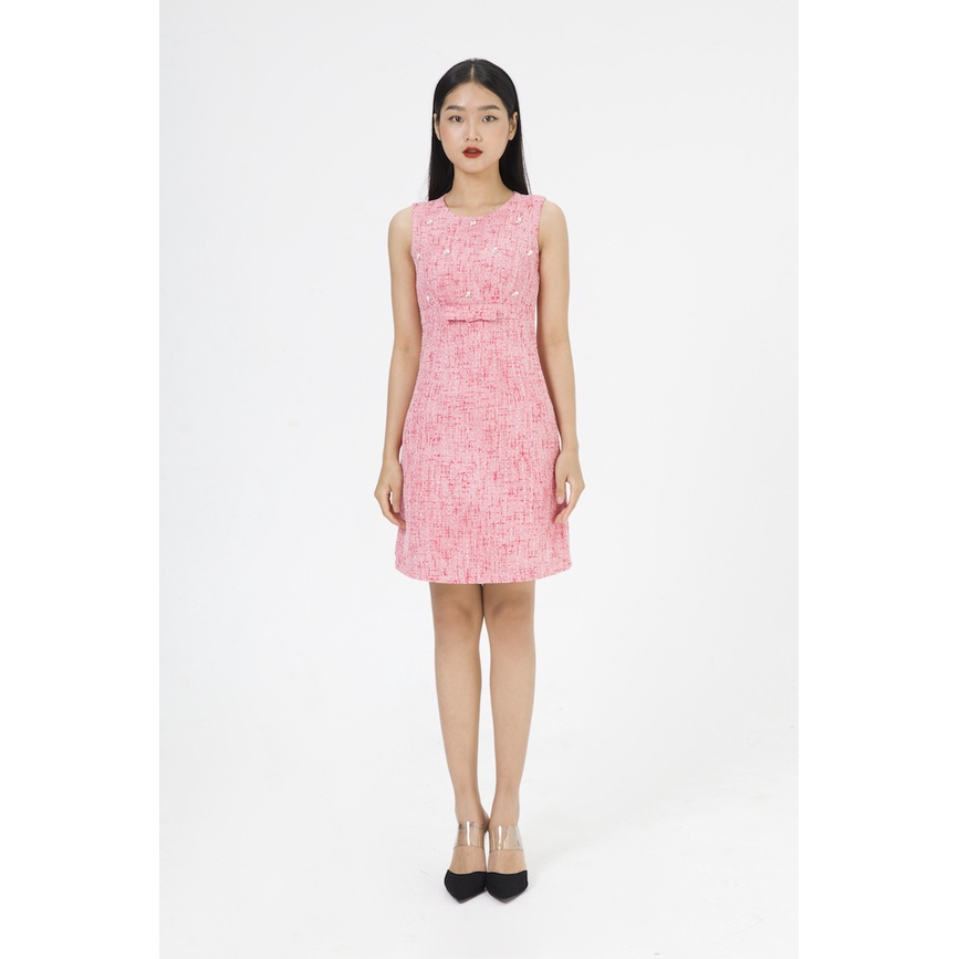 De Leah - Đầm Ôm Tweed Đính Đá - Thời trang thiết kế