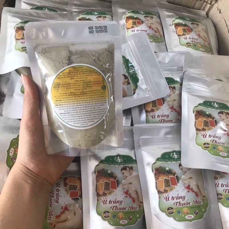 100gr bột tắm trắng thuốc bắc 24 vị dưỡng da, ủ trắng, mờ thâm, giảm viêm nang lông | BigBuy360 - bigbuy360.vn