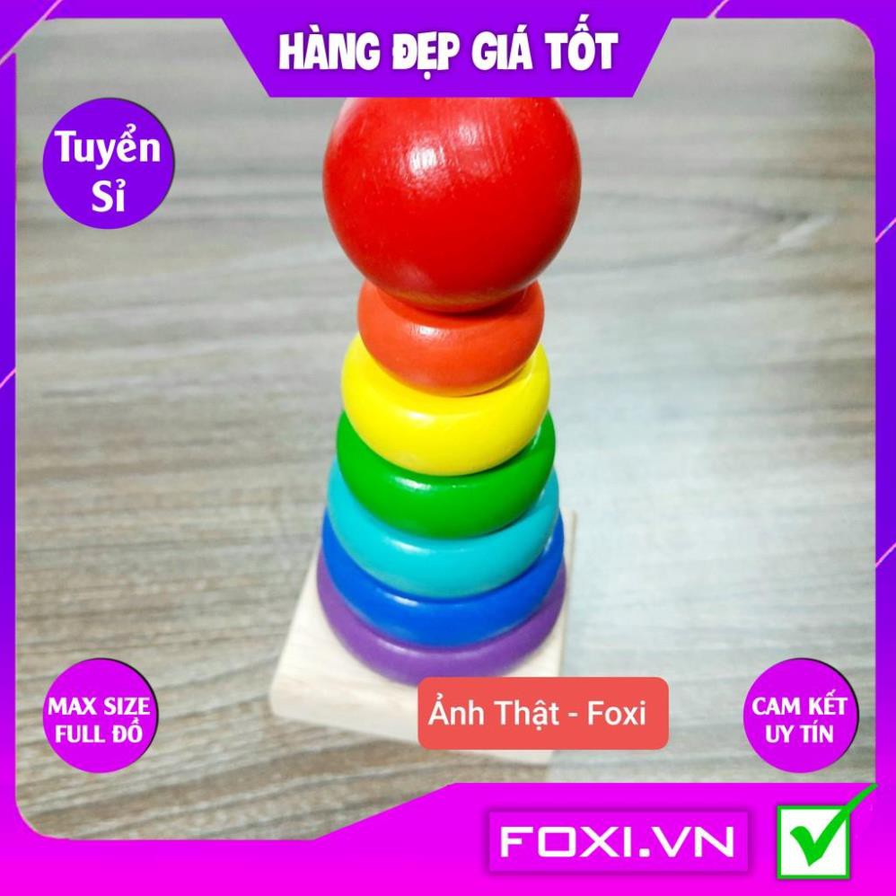 Bộ đồ chơi gỗ Foxi-Đồ chơi trẻ em thông minh-xâu hạt làm toán Montessori-tay khéo léo-siêu rẻ-Đồ chơi an toàn cho bé