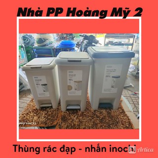 Thùng rác đạp chữ nhật hiệu Inochi