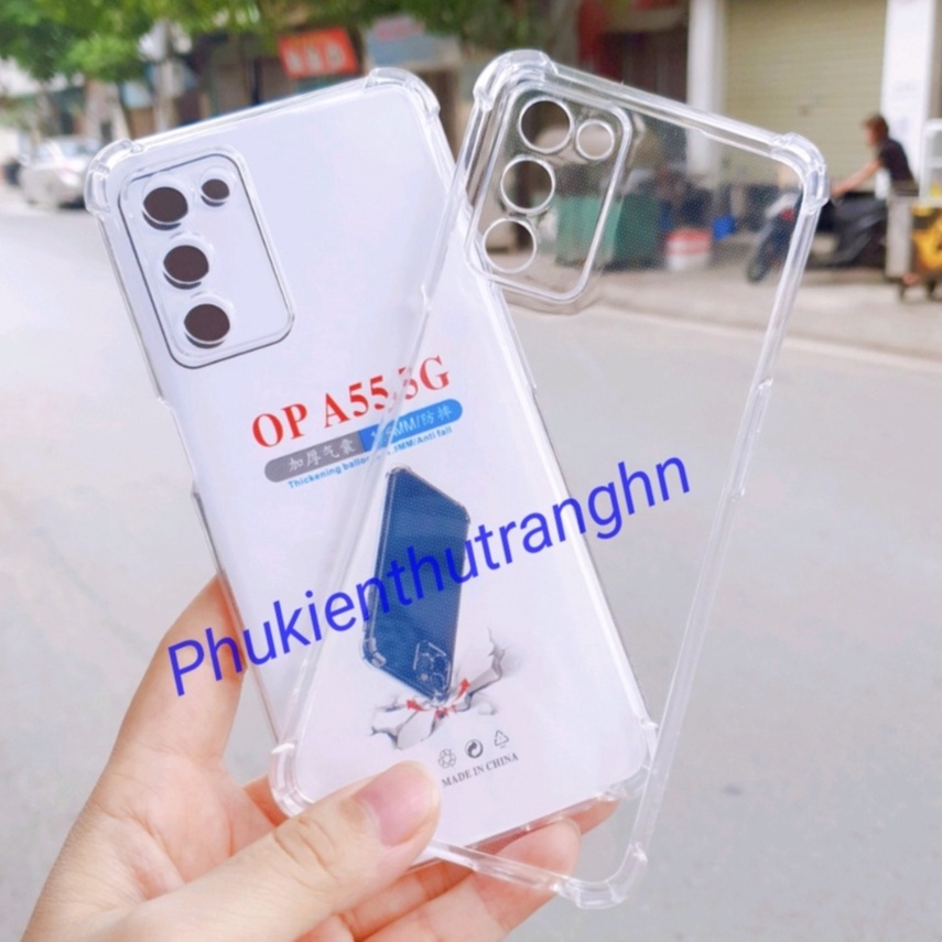 Ốp lưng Oppo A55 4G - 5G A96 4G A76 A36 A57 4G A77S dẻo trong chống sốc 4 góc có gờ bảo vệ camera - HÀNG DÀY LOẠI 1