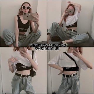 ÁO THUN CROPTOP GROUNDBREAKING 1974 (Set 2 áo CROPTOP & BRA) - (Sp sẵn)
