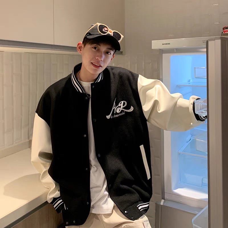 Áo bomber Ar Nam nữ, Áo khoác ngoài size L XL XXL ( 45-85kg )