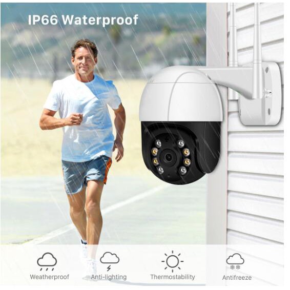 Camera ip icsee wifi Ngoài trời xoay 2.0MP H265X