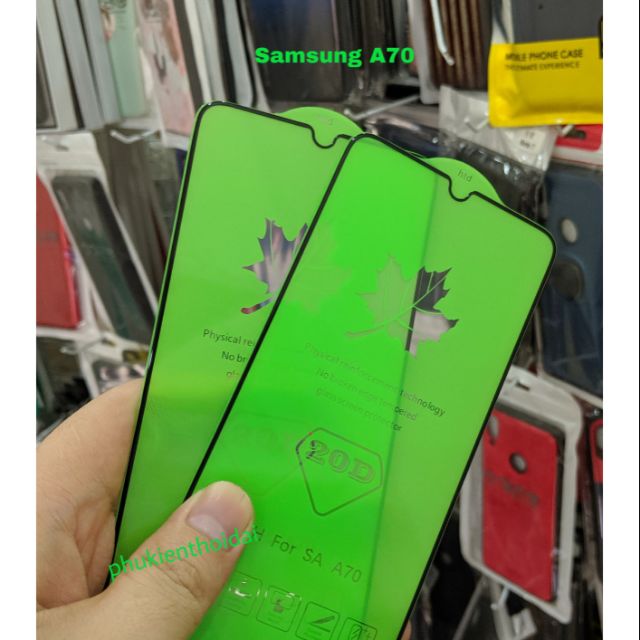 Cường lực 20D viền mỏng Samsung Galaxy A70 FREESHIP Từ 50k full màn full keo ôm màn 2.5D trơn mượt cao cấp