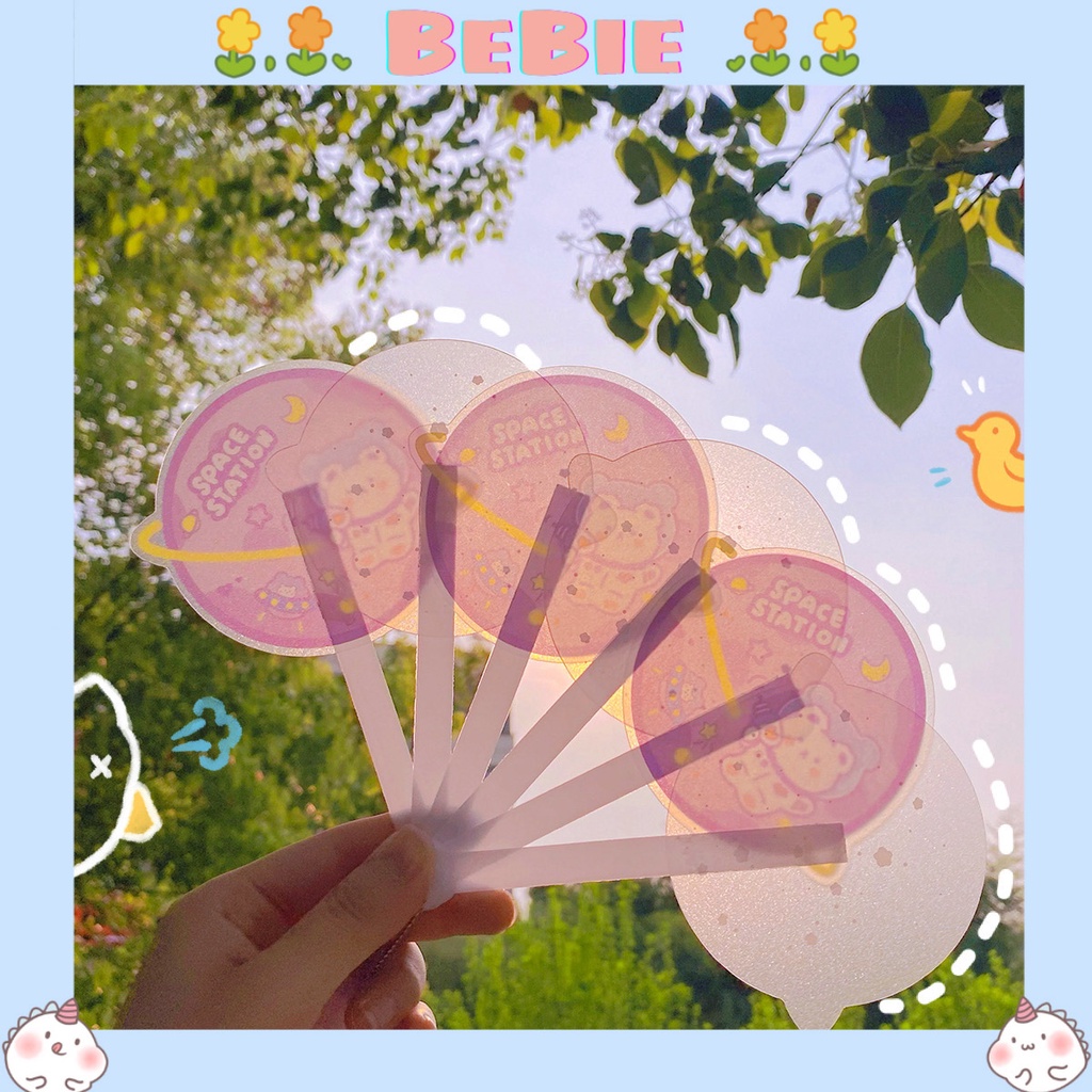 Quạt cầm tay nhựa 6 miếng hình dễ thương BeBie - BP391