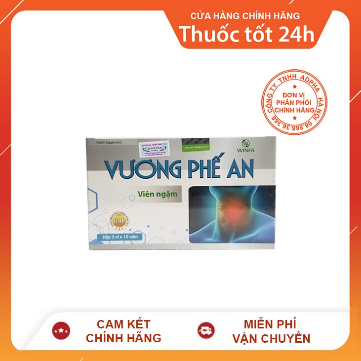 TPBVSK Vương Phế An - Hỗ trợ giảm ho, đau rát họng