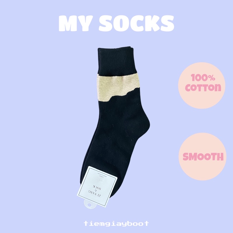 TẤT HOẠ TIẾT CHẤT LIỆU COTTON LOẠI 1HÀNG CÓ SẴN  Full Tag