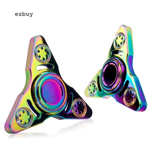 ★Ready Stock★Multicolor Machinery Finger Spinner Punk Tri Fidget Hand Gyro ADHD Focus EDC Toy