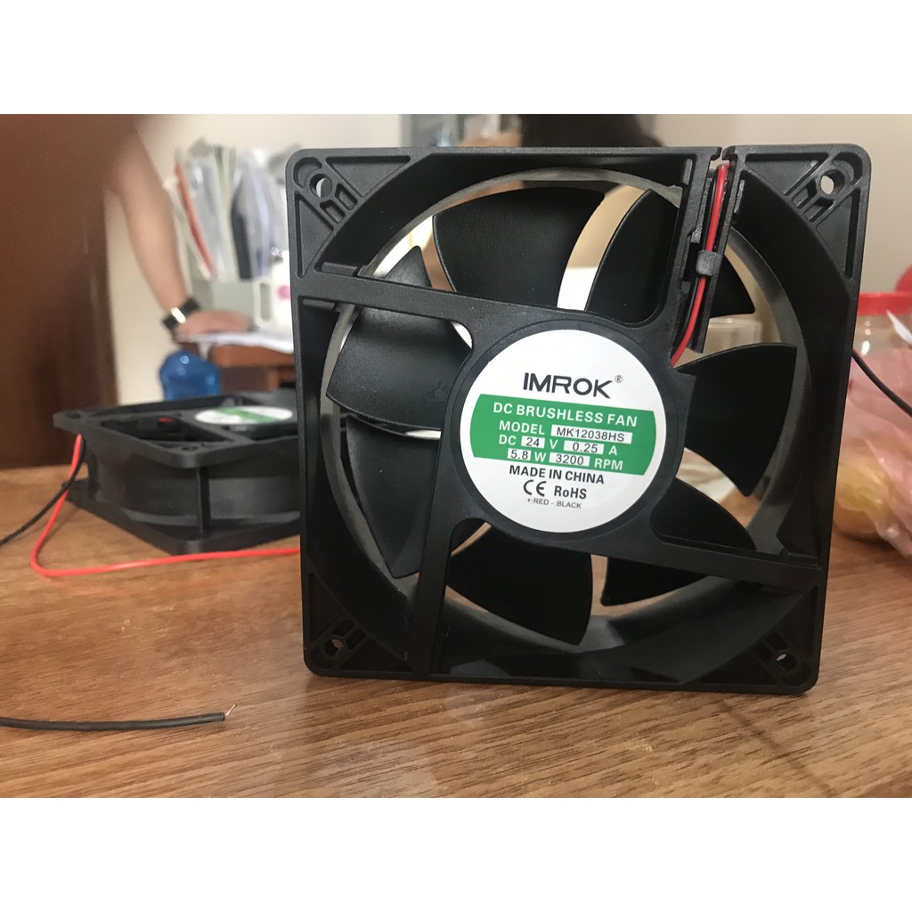 Quạt 24v 12x12 dùng làm tản nhiệt,làm mát cho máy hàn