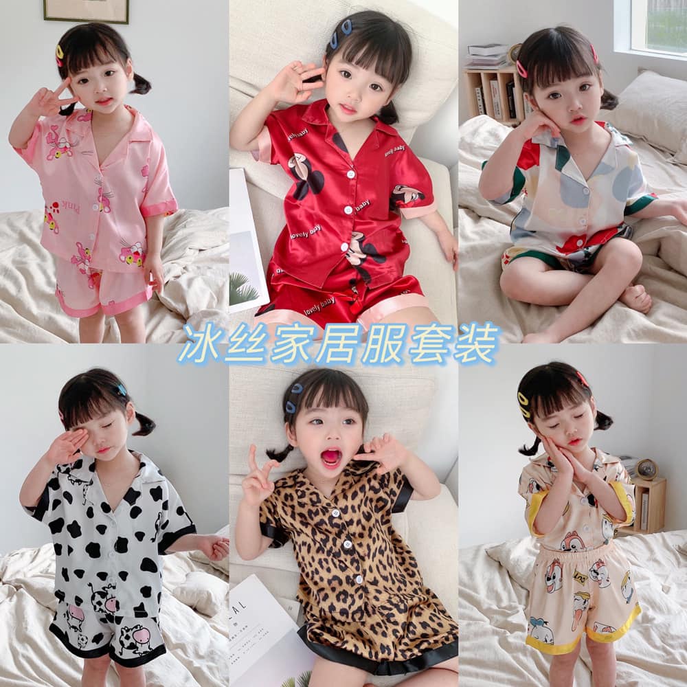 SET NGỦ LỤA NGẮN CHO BÉ GÁI