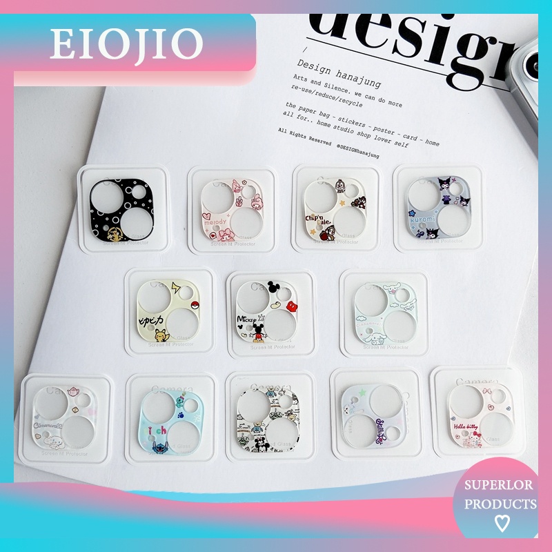 【Tiktok Same Popular!!! 】Miếng Dán Bảo Vệ Camera Họa Tiết Hoạt Hình Dễ Thương Cho iPhone 13 Pro Max