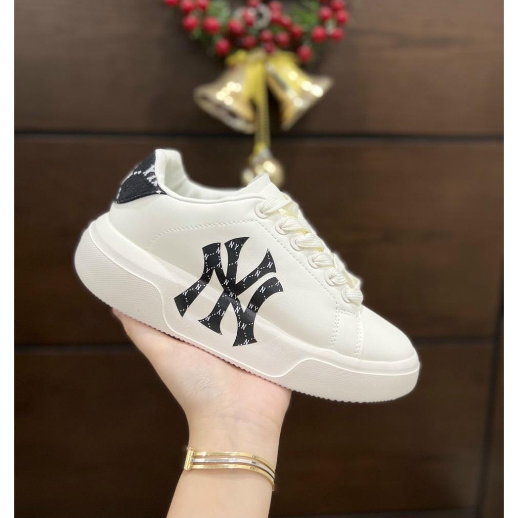Giày MLB Chunky Classic Heel Dia Monogram New York Yankess-Hàng Trung
