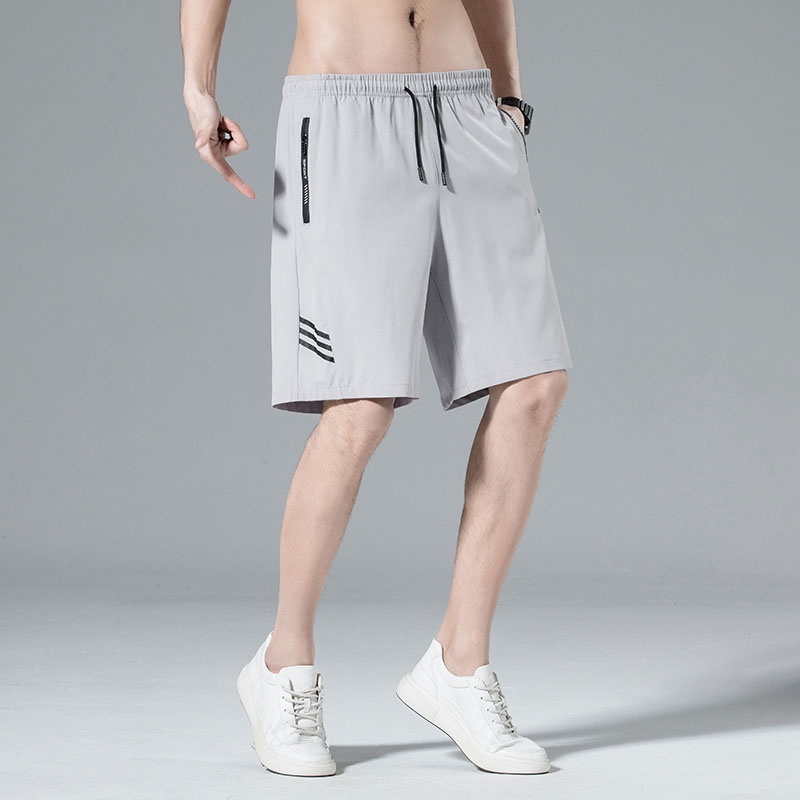Quần Short Thể Thao Chơi Bóng Rổ Chất Liệu Lụa Lạnh Nhanh Khô Dáng Rộng Thời Trang Mùa Hè Cho Nam Giới