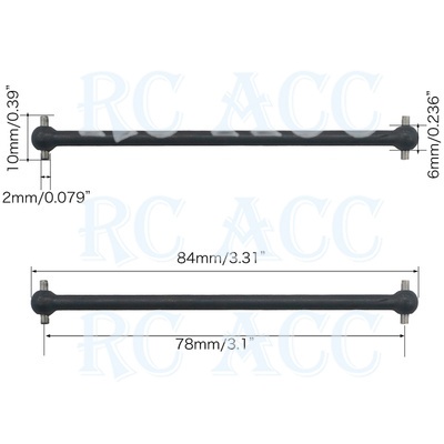 Set 2 Trục Bánh Xe 61mm 63mm 70mm 77mm 84mm 87mm 89.5mm Cho 1/10 HSP 94101 94102 94103105 94106 94108 94110 94109 94122 94155 94166