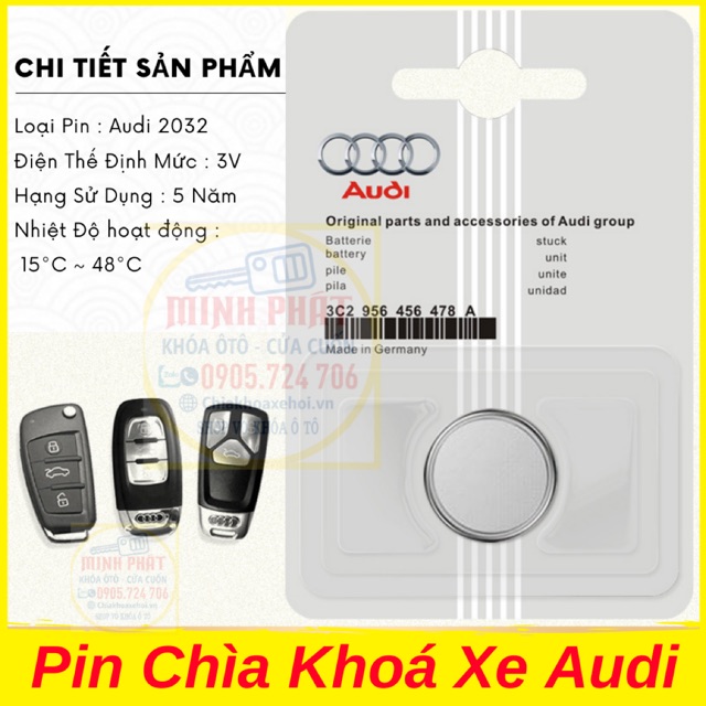 Pin Chìa khoá Xe Ô Tô Audi