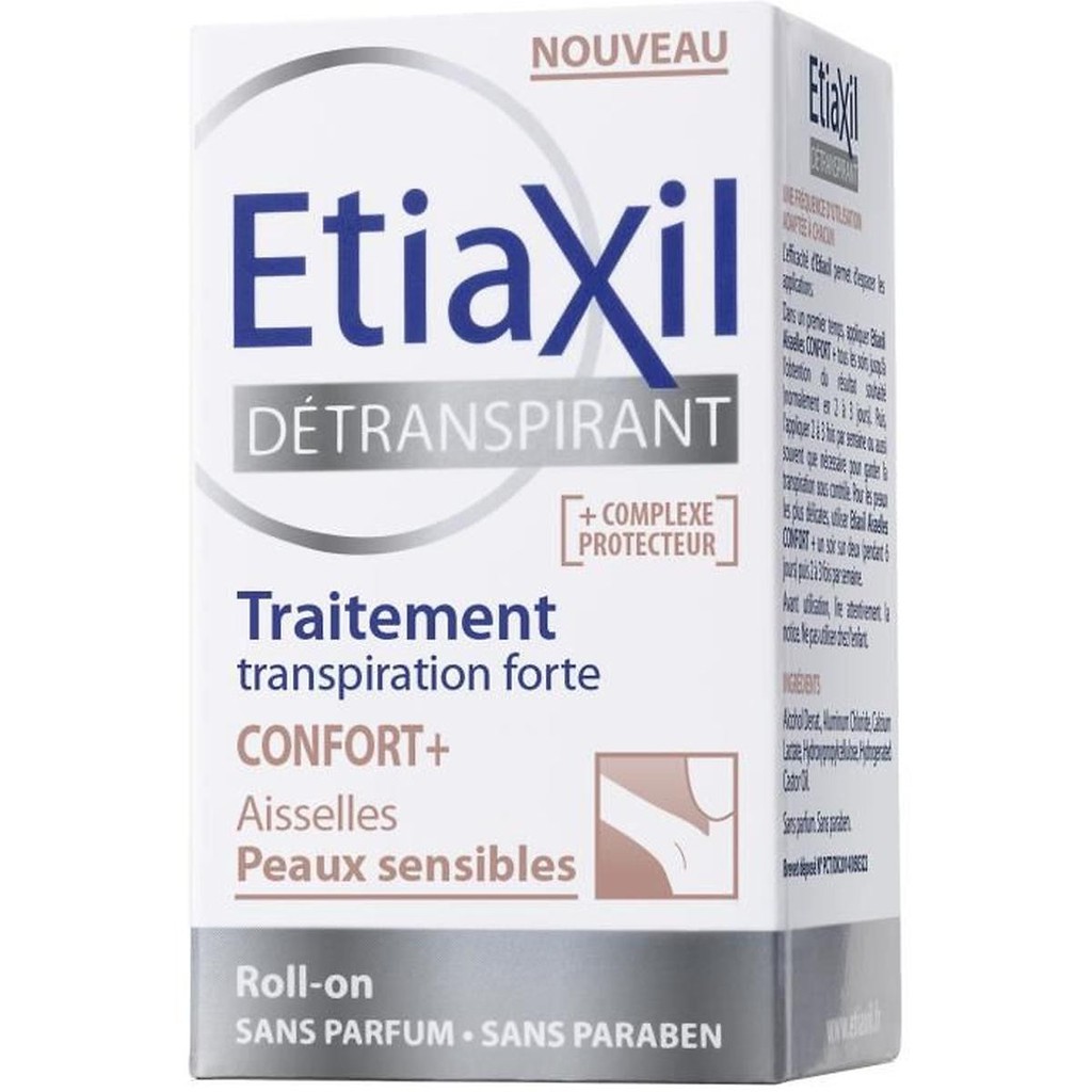 Combo Lăn Ngăn Mùi Giảm Mồ Hôi Dành Cho Da Siêu Nhạy Cảm Etiaxil 15ml Màu Nâu + Bông Tẩy trang Actidem 120m