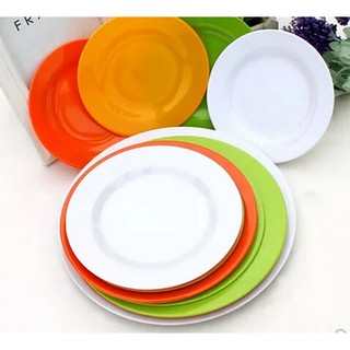 Mua -SALE-Dĩa Nhựa Tròn Đơn Sắc CH-003