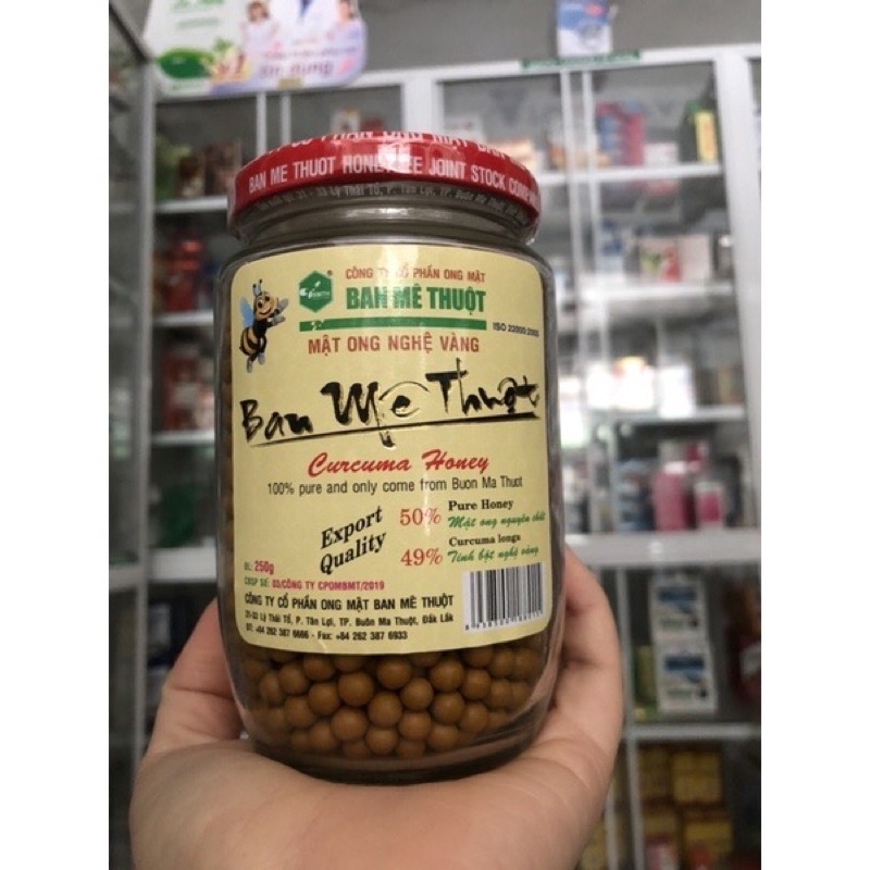 Viên nghệ mật ong Buôn mê thuột 250g (nghệ đen và nghệ vàng) Hỗ trợ giảm đau viêm dạ dày