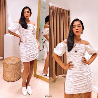 Monica dress - váy tk nhún thân