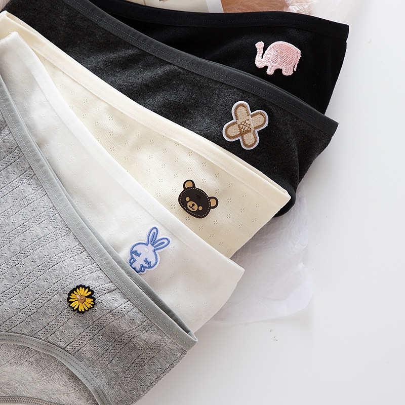 Quần lót nữ cotton tăm cao cấp thoáng khí co giãn kháng khuẩn 221 - HaSong