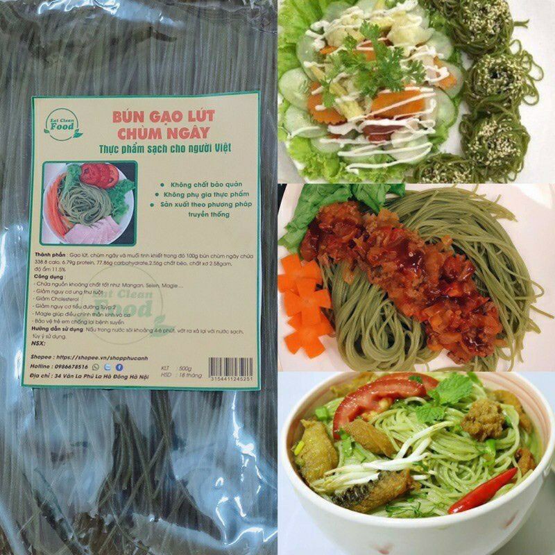 Mì chùm ngây cung cấp vitamin và chất xơ thực dưỡng eatclean ăn kiêng giảm cân gói 500g