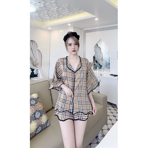 Đồ ngủ- đồ bộ mặc nhà- Pịjama lụa Mango form cánh dơi lớn