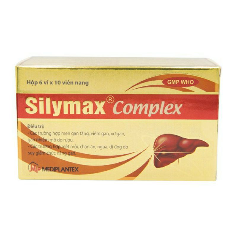 SILYMAX COMPLEX chính hãng - Giúp hạ men gan, viêm gan, xơ gan, gan nhiễm mỡ, suy giảm chức năng gan...