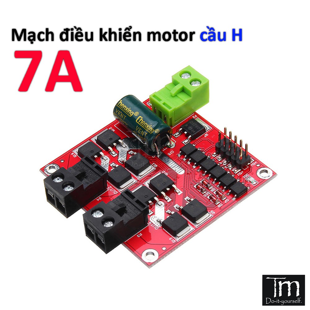 Mạch Điều Khiển Tốc Độ Động Cơ - cầu H Đôi - 2x160W 12/24V 7A