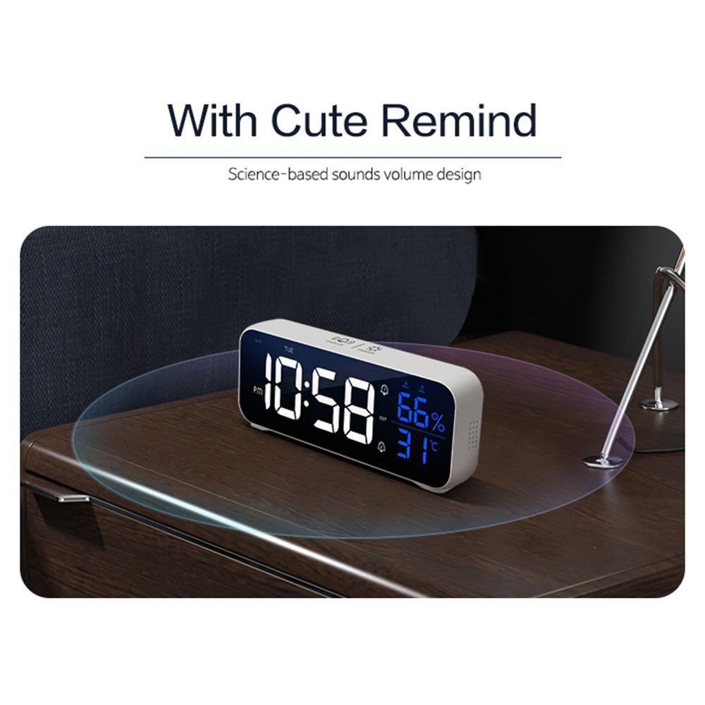 Lakamier Đồng Hồ Điện Tử Màn Hình LED Hiển Thị Giờ Thức Dậy Có Cổng Sạc USB Trang Trí Nhà Ở / Văn Phòng