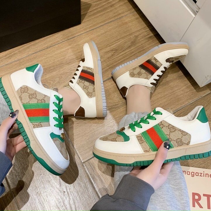 Giày thể thao buộc dây phong cách Hàn Quốc đế bằng 5p