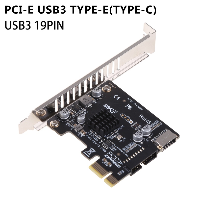 Card Mở Rộng PCI-E Sang USB3 Type-C 19P Cho PCI-E X1 - X16