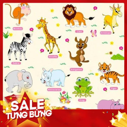 Decal tranh dán tường động vật bằng tiếng anh cho bé -Hàng nhập khẩu