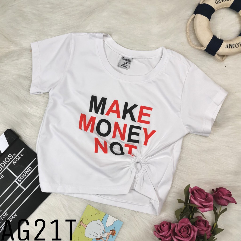 [COTTON 4 CHIỀU] Áo bé gái CROPTOP size đại thun cotton mềm mịn AG21