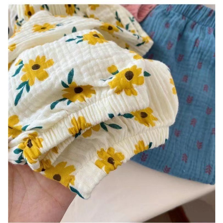 Quần Cotton Hai Lớp Họa Tiết Hoạt Hình Phong Cách Hàn Quốc Cho Bé