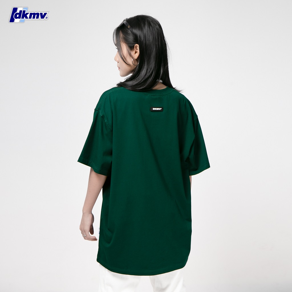 Áo thun form rộng nam nữ tay lỡ màu đen, xanh ve chai Filles Tee local brand DKMV | K14-T7