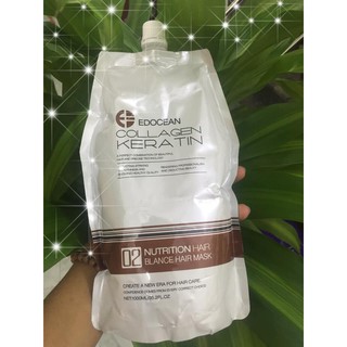 Hấp dầu phục hồi tóc siêu mềm mượt Collagen Keratn Edocean cao cấp 1000ml