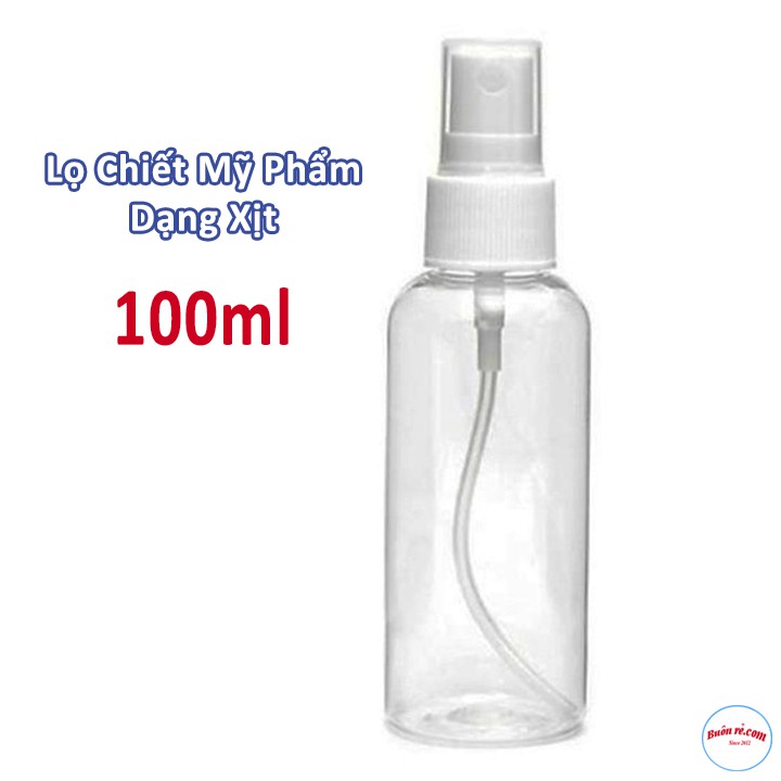 -BAO BÌ SỈ- Lọ Chiết Mỹ Phẩm, Dung Dịch (BÌNH TRỤ dạng xịt 100ml)