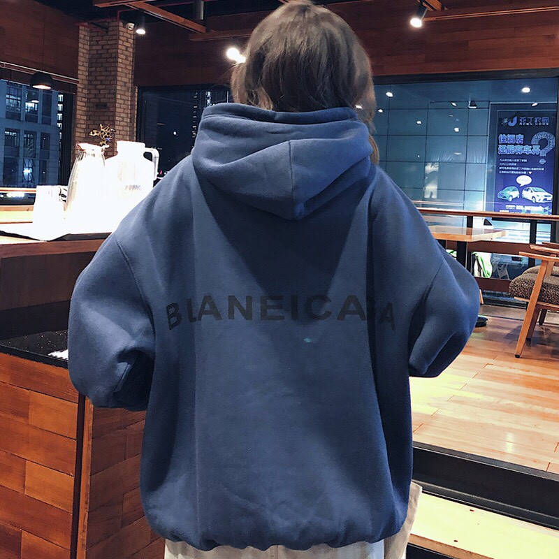Áo Hoodie Nữ BLANEICAGA, Hoodie phong cách Hàn Quốc BASIC Màu Trơn (Áo Swe | BigBuy360 - bigbuy360.vn